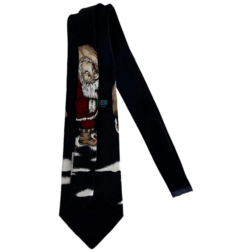 Hallmark By MMG Santa Claus Christmas Tie With Santa Carrying His Toy Bag Mens - Picture 7 of 7